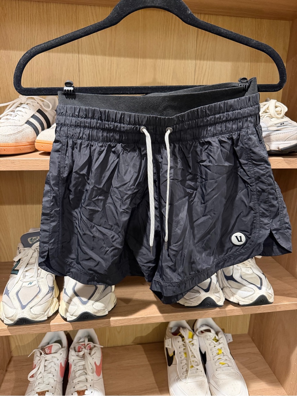 Vuori Women’s Black Athletic Running Shorts with Drawstring